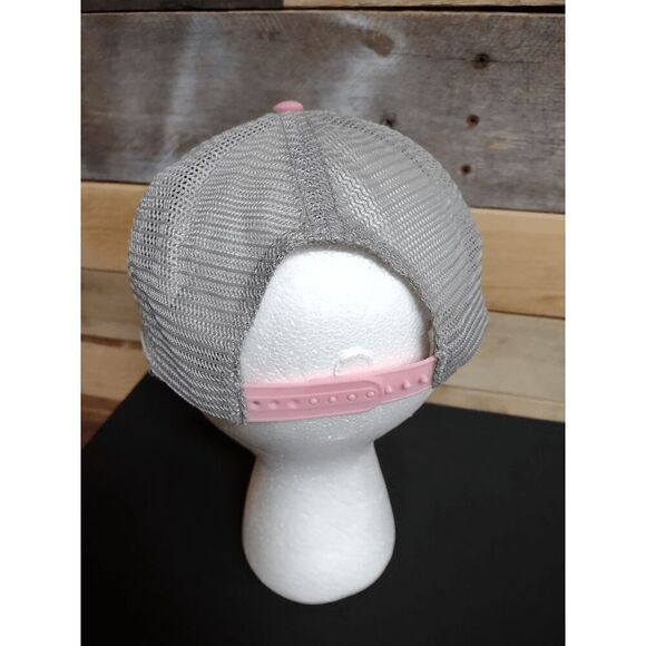 Peterbilt Pink and Gray Snapback Adjustable Truckers Hat Cap - Picture 5 of 5